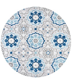 Jonathany Amalfi Coast AMC101A Blue/Gray Area Rug 5 ft. 3 in. X 5 ft. 3 in. Round