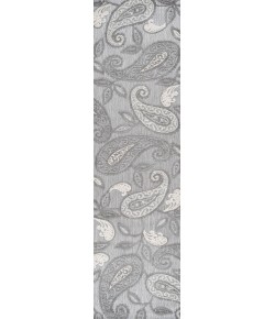 Jonathany Amalfi Coast AMC102A Light Gray/Ivory Area Rug 2 ft. 3 in. X 10 ft. Runner