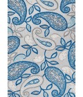 AMALFI COAST Area Rug Julien Paisley High-Low Blue/Light Gray 8 ft. x 10 ft. Indoor/Outdoor Area Rug