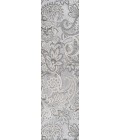 Gordes Paisley High-Low Light Gray/Ivory 2 ft. x 8 ft. Indoor/Outdoor Runner Rug