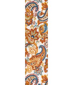 Jonathany Amalfi Coast AMC103B Orange/Multi Area Rug 2 ft. 3 in. X 10 ft. Runner