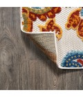AMALFI COAST Area Rug Gordes Paisley High-Low Orange/Multi 2 ft. x 10 ft. Indoor/Outdoor Runner Rug