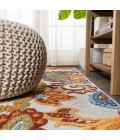 AMALFI COAST Area Rug Gordes Paisley High-Low Orange/Multi 2 ft. x 10 ft. Indoor/Outdoor Runner Rug