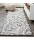 Lucena Modern Medallion High-Low Light Gray/Ivory 2 ft. x 8 ft. Indoor/Outdoor Runner Rug