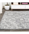Lucena Modern Medallion High-Low Light Gray/Ivory 4 ft. x 6 ft. Indoor/Outdoor Area Rug