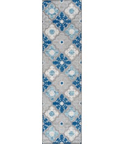 Jonathany Amalfi Coast AMC105B Light Gray/Blue Area Rug 2 ft. 3 in. X 10 ft. Runner