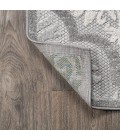 AMALFI COAST Area Rug Cassis Ornate Ogee Trellis High-Low Light Gray/Blue 2 ft. x 10 ft. Indoor/Outdoor Runner Rug