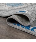 AMALFI COAST Area Rug Cassis Ornate Ogee Trellis High-Low Light Gray/Blue 2 ft. x 10 ft. Indoor/Outdoor Runner Rug