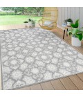 Gallia Tile Trellis High-Low Light Gray/Ivory 3 ft. x 5 ft. Indoor/Outdoor Area Rug