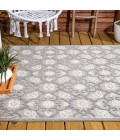 Gallia Tile Trellis High-Low Light Gray/Ivory 3 ft. x 5 ft. Indoor/Outdoor Area Rug