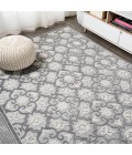 Gallia Tile Trellis High-Low Light Gray/Ivory 3 ft. x 5 ft. Indoor/Outdoor Area Rug