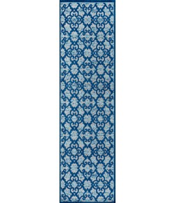 Jonathany Amalfi Coast AMC107B Light Gray/Blue Area Rug 2 ft. 3 in. X 10 ft. Runner