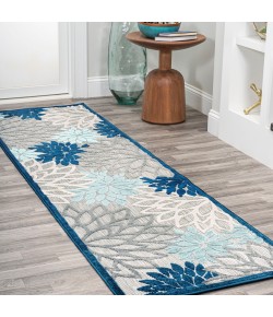 Jonathany Amalfi Coast AMC109A Blue/Gray Area Rug 2 ft. 3 in. X 8 ft. Runner