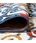 AMALFI COAST Area Rug Atrani Scroll Trellis Cream/Blue/Red 2 ft. x 8 ft. Indoor/Outdoor Runner Rug