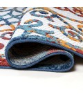 AMALFI COAST Area Rug Atrani Scroll Trellis Cream/Blue/Red 2 ft. x 8 ft. Indoor/Outdoor Runner Rug