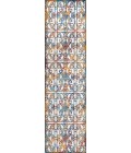 Cetara Ornate Trellis Cream/Blue/Orange 2 ft. x 8 ft. Indoor/Outdoor Runner Rug