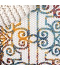 Cetara Ornate Trellis Cream/Blue/Orange 2 ft. x 8 ft. Indoor/Outdoor Runner Rug
