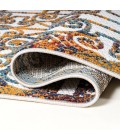 Cetara Ornate Trellis Cream/Blue/Orange 2 ft. x 8 ft. Indoor/Outdoor Runner Rug