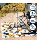 Ananas Bold Pineapple High-Low Orange/Navy 2 ft. x 8 ft. Indoor/Outdoor Runner Rug