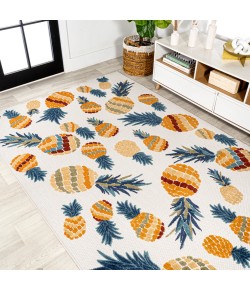 Jonathany Amalfi Coast AMC117A Orange/Navy Area Rug 4 ft. X 6 ft. Rectangle