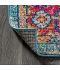 BOHEMIAN FLAIR Area Rug Bohemian FLAIR Boho Vintage Medallion Blue/Red 4 ft. x 6 ft. Area Rug
