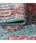 BOHEMIAN FLAIR Area Rug Bohemian FLAIR Boho Vintage Medallion Blue/Red 4 ft. x 6 ft. Area Rug