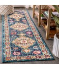 BOHEMIAN FLAIR Area Rug Bohemian FLAIR Boho Vintage Medallion Navy/Red 2 ft. x 8 ft. Runner Rug