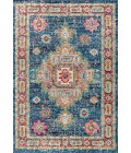 BOHEMIAN FLAIR Area Rug Bohemian FLAIR Boho Vintage Medallion Navy/Red 3 ft. x 5 ft. Area Rug