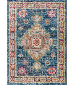 Jonathany Bohemian Flair BMF100B Navy/Red Area Rug 3 ft. X 5 ft. Rectangle