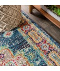BOHEMIAN FLAIR Area Rug Bohemian FLAIR Boho Vintage Medallion Navy/Red 3 ft. x 5 ft. Area Rug