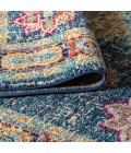 BOHEMIAN FLAIR Area Rug Bohemian FLAIR Boho Vintage Medallion Navy/Red 3 ft. x 5 ft. Area Rug