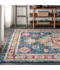 BOHEMIAN FLAIR Area Rug Bohemian FLAIR Boho Vintage Medallion Navy/Red 3 ft. x 5 ft. Area Rug