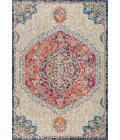 BOHEMIAN FLAIR Area Rug Bohemian FLAIR Boho Vintage Medallion Cream/Orange 8 ft. x 10 ft. Area Rug