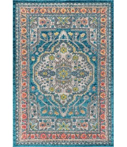 Jonathany Bohemian Flair BMF102A Blue/Yellow Area Rug 5 ft. 3 in. X 7 ft. 7 in. Rectangle