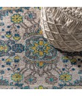 Bohemian FLAIR Boho Vintage Medallion Blue/Yellow 5 ft. x 8 ft. Area Rug
