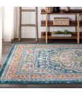 Bohemian FLAIR Boho Vintage Medallion Blue/Yellow 5 ft. x 8 ft. Area Rug