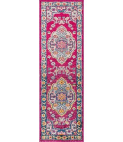 Jonathany Bohemian Flair BMF102B Pink/Ivory Area Rug 2 ft. 3 in. X 8 ft. Runner