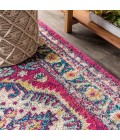 BOHEMIAN FLAIR Area Rug Bohemian FLAIR Boho Vintage Medallion Pink/Ivory 8 ft. x 10 ft. Area Rug