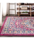 BOHEMIAN FLAIR Area Rug Bohemian FLAIR Boho Vintage Medallion Pink/Ivory 8 ft. x 10 ft. Area Rug
