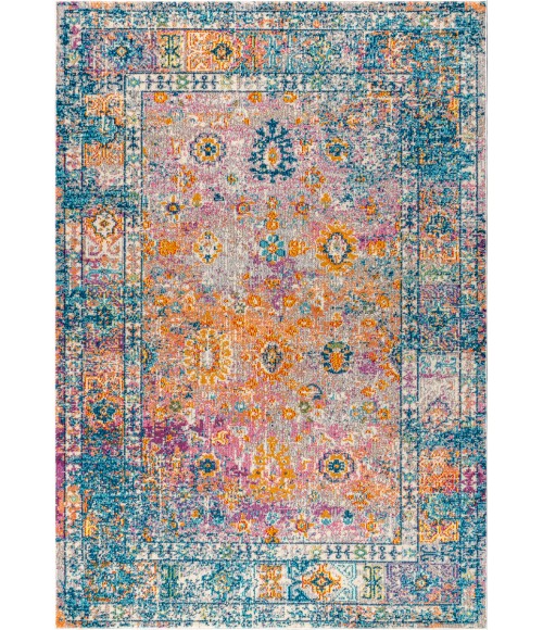 BOHEMIAN FLAIR Area Rug Bohemian FLAIR Boho Vintage Medallion Cream/Navy 8 ft. x 10 ft. Area Rug