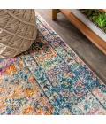 BOHEMIAN FLAIR Area Rug Bohemian FLAIR Boho Vintage Medallion Cream/Navy 2 ft. x 8 ft. Runner Rug