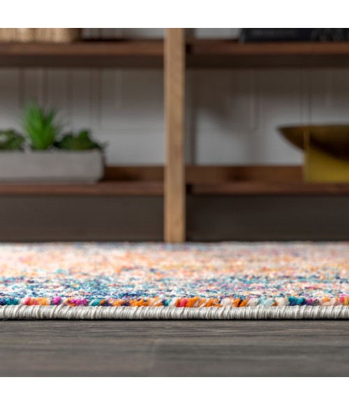 BOHEMIAN FLAIR Area Rug Bohemian FLAIR Boho Vintage Medallion Cream/Navy 2 ft. x 8 ft. Runner Rug