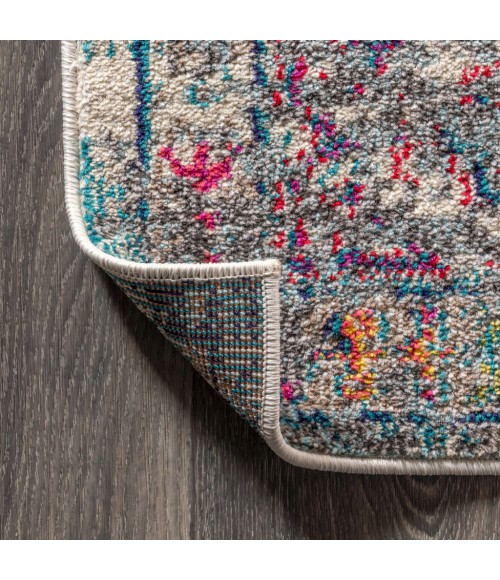 BOHEMIAN FLAIR Area Rug Bohemian FLAIR Boho Vintage Medallion Navy/Cream 3 ft. x 5 ft. Area Rug
