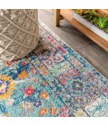 BOHEMIAN FLAIR Area Rug Bohemian FLAIR Boho Vintage Medallion Navy/Cream 3 ft. x 5 ft. Area Rug