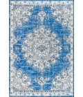 BOHEMIAN FLAIR Area Rug Bohemian FLAIR Boho Vintage Medallion Blue/Cream 4 ft. x 6 ft. Area Rug