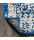 BOHEMIAN FLAIR Area Rug Bohemian FLAIR Boho Vintage Medallion Blue/Cream 2 ft. x 8 ft. Runner Rug