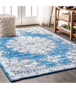 Jonathany Bohemian Flair BMF104B Blue/Cream Area Rug 4 ft. X 6 ft. Rectangle