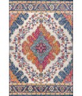 BOHEMIAN FLAIR Area Rug Bohemian FLAIR Boho Vintage Medallion Blue/Multi 9 ft. x 12 ft. Area Rug