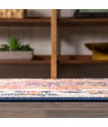 BOHEMIAN FLAIR Area Rug Bohemian FLAIR Boho Vintage Medallion Blue/Multi 6 ft. x 9 ft. Oval Area Rug