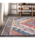 BOHEMIAN FLAIR Area Rug Bohemian FLAIR Boho Vintage Medallion Blue/Multi 9 ft. x 12 ft. Area Rug